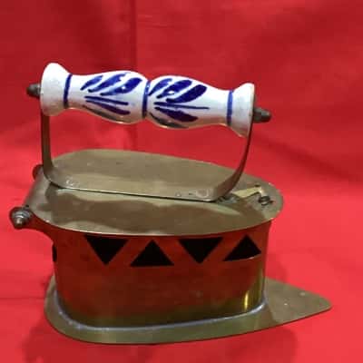 Vintage Collectable Brass Coal Iron