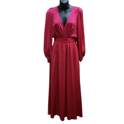 New With Tags ROSEASON Size 10 Magenta Pink Maxi / Midi Dress 