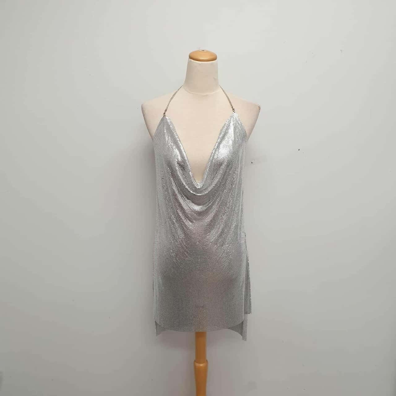 Diamante Cowl Mini Dress main image 0