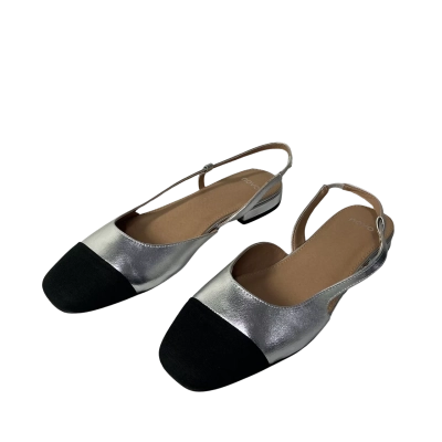 Novo Womens Size 10 Black / Metallic Silver Classic Flats (new)   