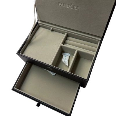 Pandora black dual layer jewellery box