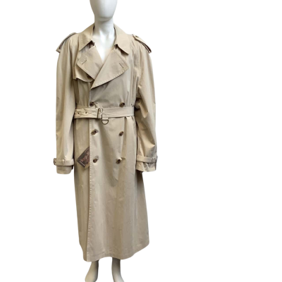 Brand New Schneiders Womens  Size 46 Double Breasted Trench Coat Khaki