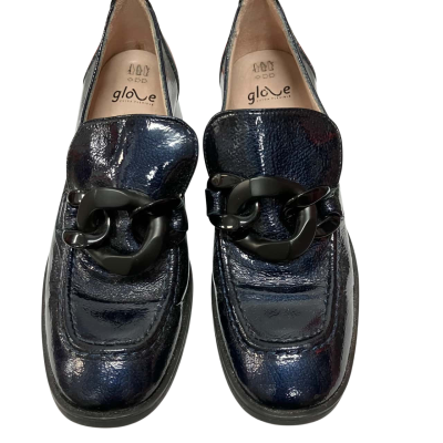 Hispanitas Women's  Size 38 Loafers Midnight Blue Patent Leather