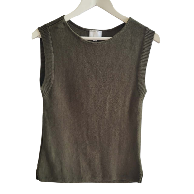 Witchery Womens  Size 10 Cropped Top Green 