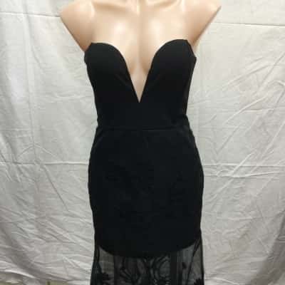 Passion Fusion Womens Size M Black Dress