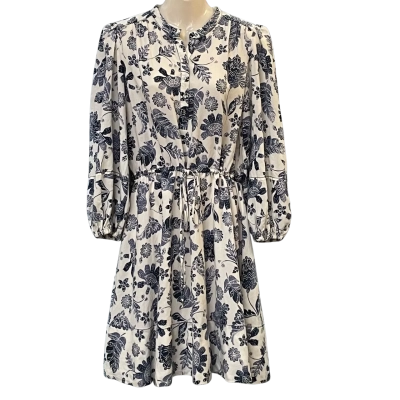 Witchery Womens  Size 12 Casual Dress / Floral Dress / Long Sleeve Dress / Midi Dress Blue / White 