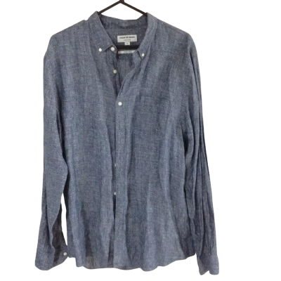 Country Road Mens  Size XL Long Sleeve Shirt Blue / Pattern / Yellow 