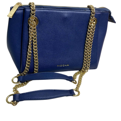  Womens Mocha Handbag Blue 23x17x11 cm