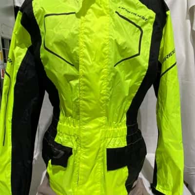 DRI RIDER HI VIS YELLOW AND BLACK WET WEATHER JACKET 50/40/M 