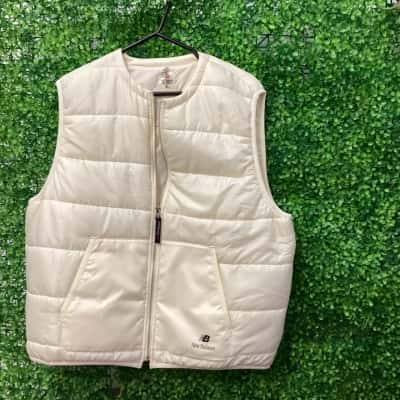 New Balance Womens  Size L Vest Jacket Cream 