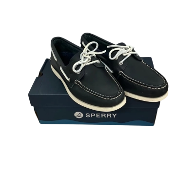 Sperry Mens Size 10 Leather Boat Shoes in Navy
