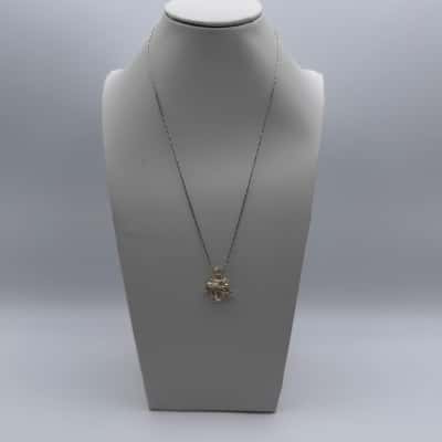 925 Silver 45cm Box Chain Necklace W/925 Silver Dragon Pendant 