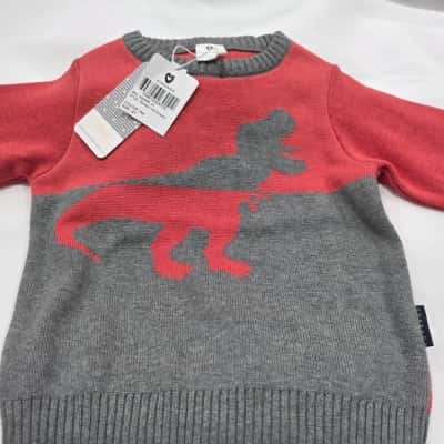  Kids for  2yrs old Knit Jumper Animal print / Red 