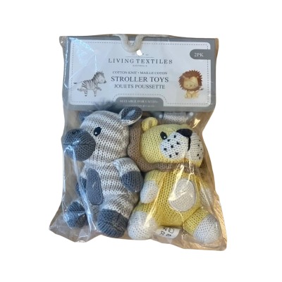 Stroller Toys - lion and zebra