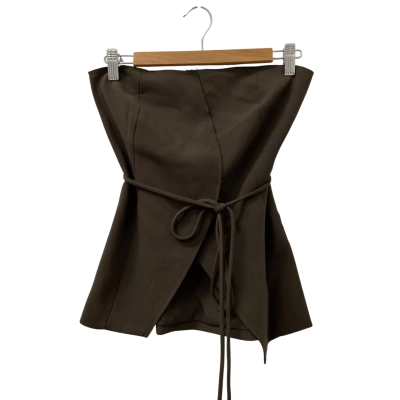 Dissh Womens  Size 8 Strapless Top Brown 