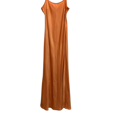  CHARCOAL Women's  Size 10 Cocktail / Maxi / Shoestring Strap Dress Burnt Orange 