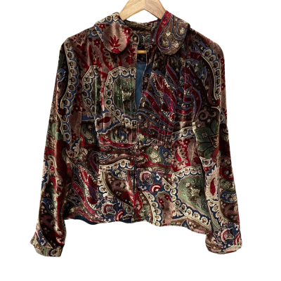 Empire Rose Womens  Size 3 Velvet Peplum Jacket Multicoloured 