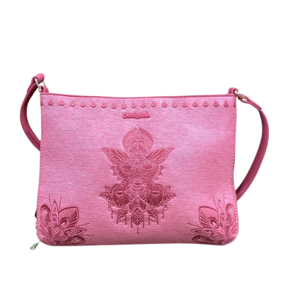 Desigual Prink Embroidered Cross Body Bag  