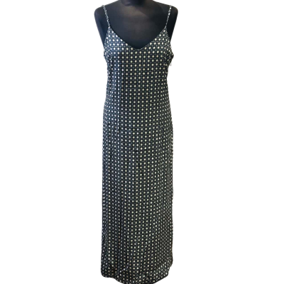  UNISON Size 10 Maxi Dress Black & White 