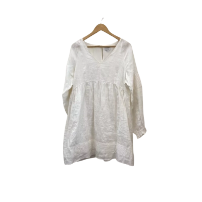 Lunar Fox Womens  Size 8 Cream Smock Dress