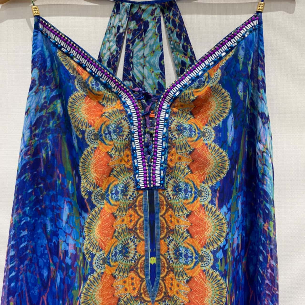 Blue Bigfoot Pattern Print Dress