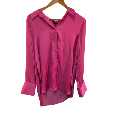 BNWT Motto Womens  Size 12 Button Up Top Fuchsia RRP $139.95 