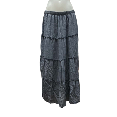 Hollister Womens  Size L Maxi Skirt Gunmetal Blue 