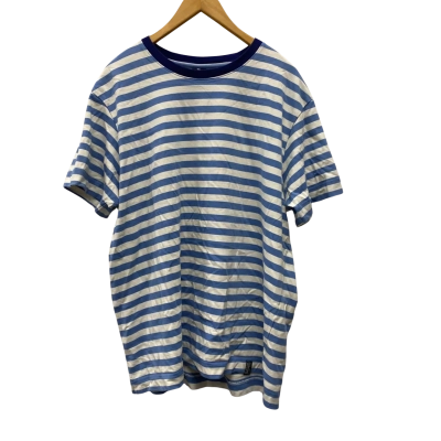 G-Star Raw Mens  Size L Short Sleeve T-shirt Blue / Striped / White 