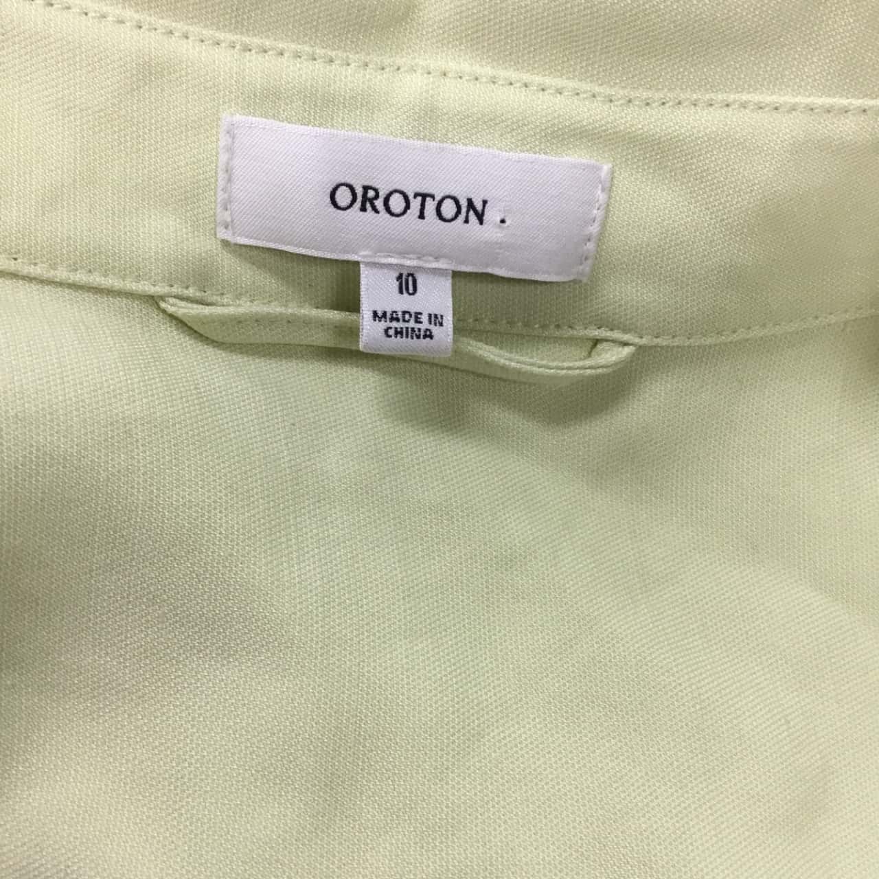 Oroton Womens Size 10 Green Button up Shirt Dress(s) - Used As New | Salvos  Stores