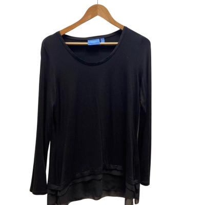 Simply Vera Vera Wang Womens  Size 12 Black Top
