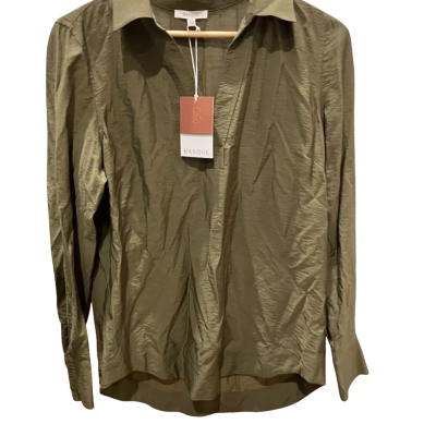 Basque Womens  Size 10 Long Sleeve Shirt Khaki 