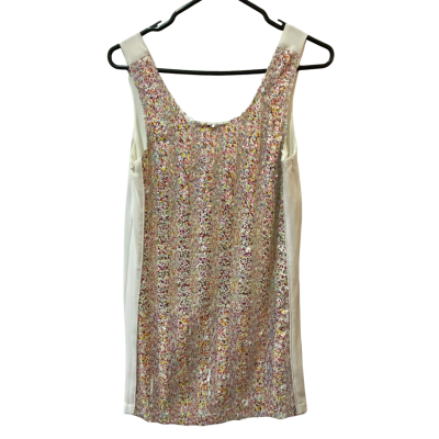  Pink Stitch Womens  Size 6 Casual Dress / Sleeveless Dress Multicoloured / White 