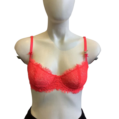 BNWT Victoria Secret Women's Size US 32D Unlined Laced Bra Pink  