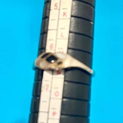 925 Silver black/white detail Ring