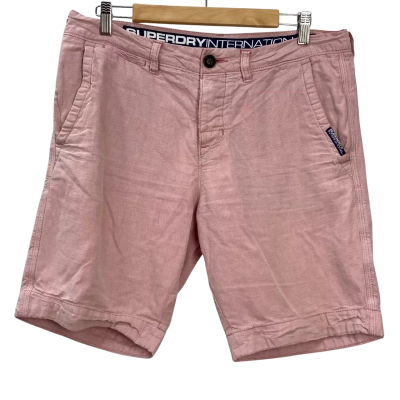 Superdry International  - Mens Chino Shorts - Size L - Pink  