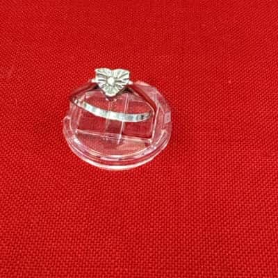  Women's 925 Silver Heart Ring with Cubic Zirconia 