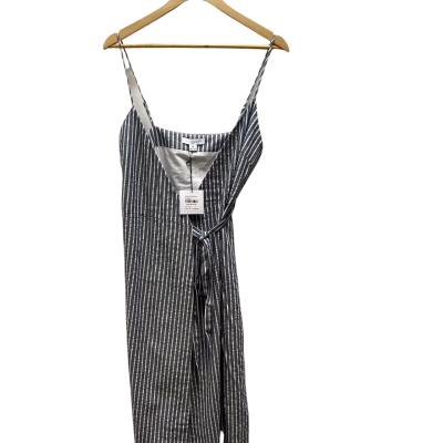 Nude Lucy Womens  Size M Wrap Dress Navy Blue / White 