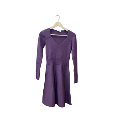 Sandro Size 1 Cocktail Dress Maroon 