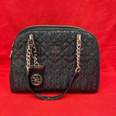 Guess Women's Shoulder Bag Featuring Logo Pattern and Quilted Finish