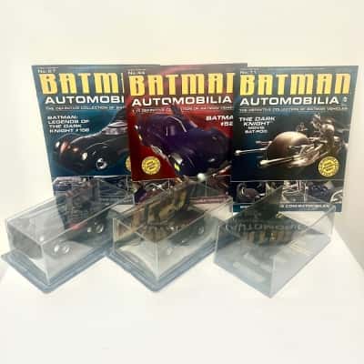 Eaglemoss Batman Automobilia Diecast Model Cars & Magazines – Set of 3