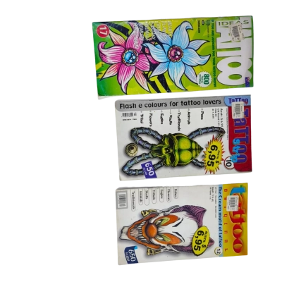Vintage Tattoo Magazines Bundle (Tattoo #17, Tattoo Strip #10, and Tattoo Original #12)