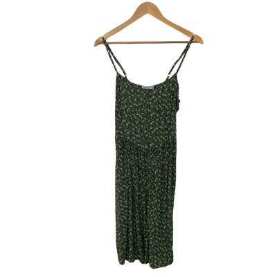 Mimpi Mannis Womens  Size S Floral Dress / Midi Dress Green 