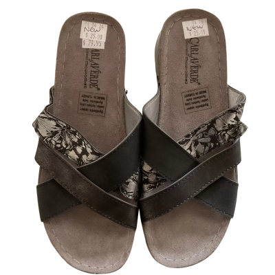 New Carlaverde  Womens  Size 36 Sandals Beige / Black  / Grey / Silver 
