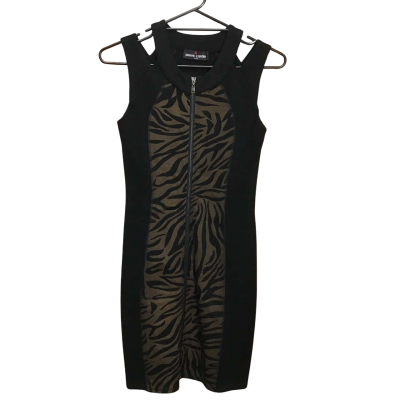 Pierre Cardin Zip Up Body Con Animal Print Dress