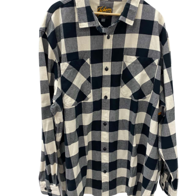 Johnny Bigg Mens  Size XXXXXXL Checked Shirt / Flannel Shirt Black  / Checked / Grey 