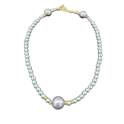 Hand Made Pearl-like Beaded Necklace