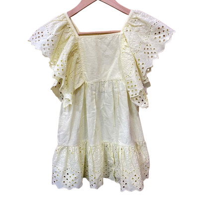 Zara Kids Yellow Broderie Dress Size 5