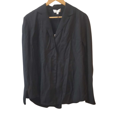 Witchery Womens  Size 12 Long Sleeve Shirt Black  