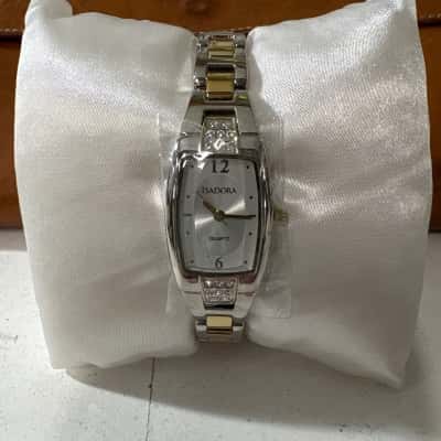 Ladies Isadora Watch - BNIP - Rectangle Silver Gold Tone