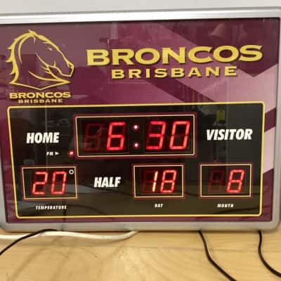 Brisbane Broncos NRL Scoreboard Clock - Pick Up Brendale Salvos